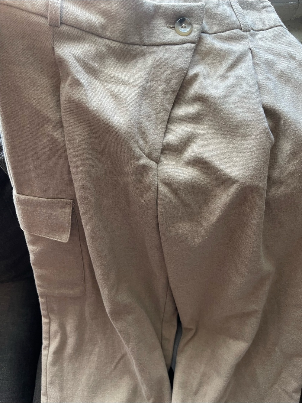 Zara Kids Cargo Pants in Taupe